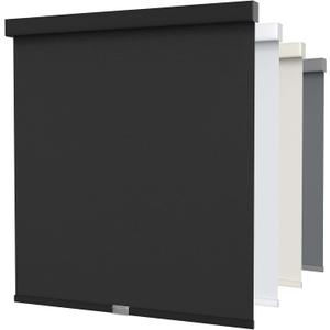MYshade Cordless Blackout Roller Shades for Windows with Valance, Thermal Insulated UV Blocking Fabric, Cordless Window Blinds for Bedroom & Living Room, Easy Install, 35" W x 72" H, Black