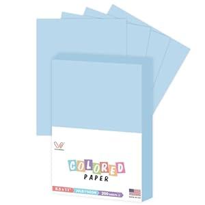 Woodlake Blue Copy Paper, Colored Printer Paper, 8.5 x 11”, 20 LB / 75 GSM Computer Paper, 200 Sheets, Multi-Purpose Pastel Paper, Made in USA