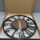 20 Inch Large Metal Wall Clock with Voice and Light Sensor Night Light, Glow in The Dark Non-Ticking Silent Battery Operated Decorative Oversized Wall Clock for Bedroom Living Room Decor