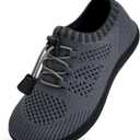 WateLves Water Shoes for Toddler Little Kid Minimalist Wide Barefoot Zero Drop Sole Splay Naturally Aqua Sneakers Boys Girls (Dq/Dark Gray), Size: 6 Wide Toddler