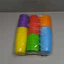 Eccliy 36 Pcs Kids Cups Bulk, 8 oz Plastic Toddler Drinking Cups Unbreakable Reusable Stackable 6 Assorted Colors Tumblers for Toddlers Baby Kids, Dishwasher Safe(Rainbow)