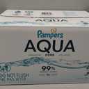 Pampers Aqua Pure Baby Wipes, 99% Water, Fragrance Free, Unscented, Water Based, Multi-Use, 896 Wipes Total (16X Flip-Top Packs) 