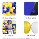 Blue and Yellow Balloon Arch Kit, Royal Blue White Yellow Balloon Garland Kit Latex Baloons with 4D Foil Star Balloons for Baby Shower Anniversary Birthday Wedding Graduation Office Party DIY