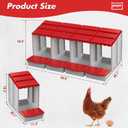 Chicken Nesting Boxes,4 Hole Nesting Box for Chicken Coop, Rolling Egg Collection and Protection Nesting Boxes