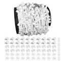 1000FT C9 Light String, E17 Socket 12" Spacing, C9 Christmas Stringer Outdoor Black Stringer for Wedding Patio Event Lighting Decor, White Wire