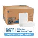 Pacific Blue Ultra Big Z-Fold Paper Towels by GP PRO (Georgia-Pacific), White, 20887, 220 Paper Towels Per Pack, 10 Packs Per Case (2200 Total), 10.20'' x 10.80