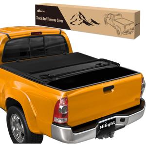 Nilight Truck Bed Tonneau Cover Soft Tri-fold Compatible with Toyota Tacoma 2005 2006 2007 2008 2009 2010 2011 2012 2013 2014 2015-5ft
