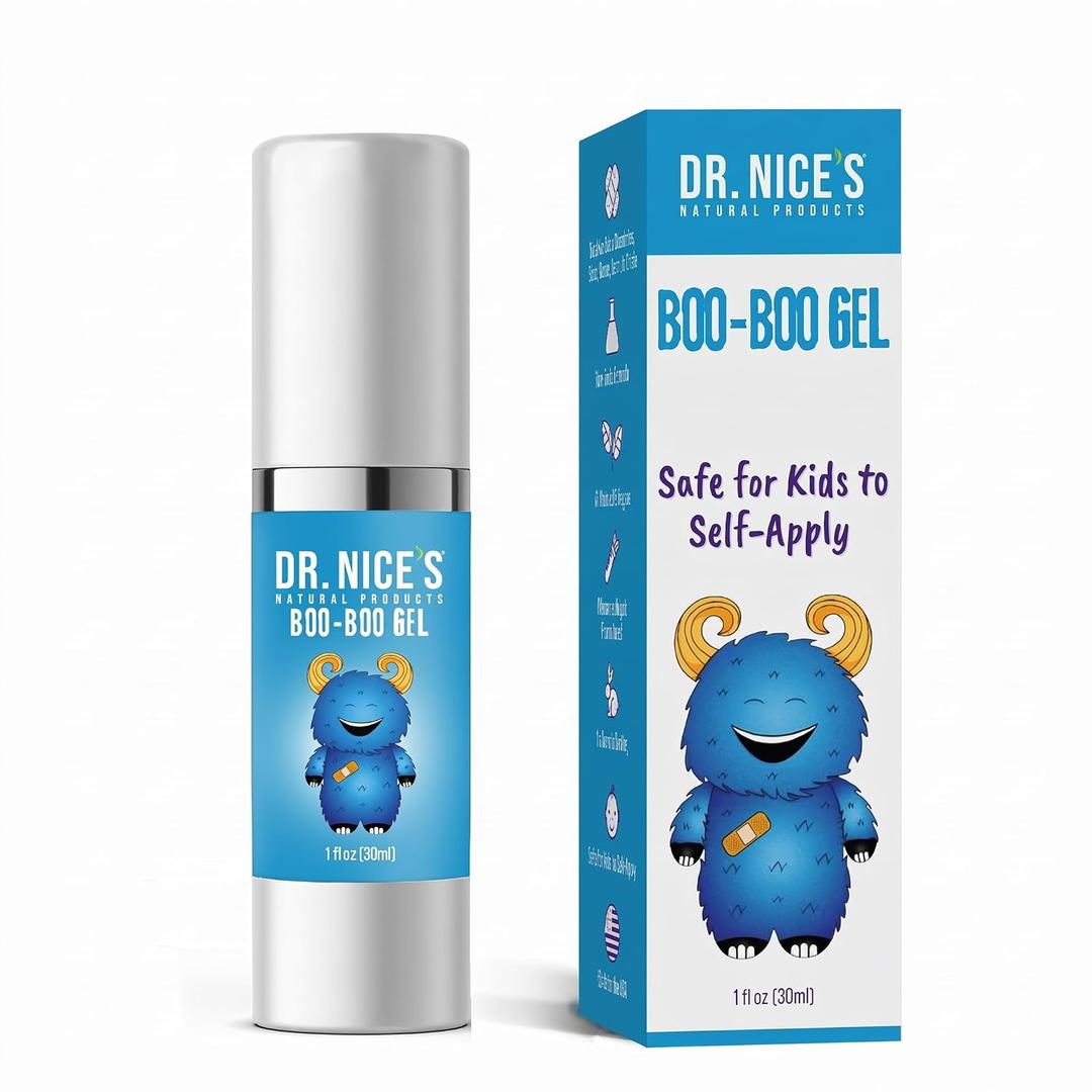 DR. NICE'S Kids First Aid Skin Repair Hydrogel for Minor Cuts, Scrapes, Burns, Blisters & Chafed Relief - Soothing, Cooling Boo Boo Gel Protects Skin & Supports Healing - Natural, Made in USA, 1 fl oz
