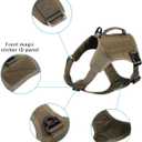 EXCELLENT ELITE SPANKER Tactical Dog Harness Vest with Handle Military Dog Harness Adjustable Training Harness No Pull Dog Harness for Small Medium Large Dogs(Ranger Green-M) (M (Chest:27.5''-35.4''))