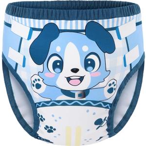 Littleforbig Soft Silky Underwear Comfortable Washable Reusable Adult Training Pants - Little Blue (Large)