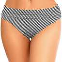 Zmart Women Full Coverage Ruched Bikini Bottoms Tummy Control Swim Bottoms Scrunch Ruffle Bathing Suit Bottom, M