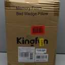 Kingfun 4PCS Orthopedic Bed Wedge Pillow Set for Headboard, Post Surgery Memory Foam Support Pillows for Back, Neck and Leg Pain Relief, Adjustable Triangle Pillow - Acid Reflux, Anti Snoring & GERD (Navy)