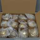 Jenaai 12 Pcs 2.36 Inch Gold Glass Christmas Ball Ornaments Vintage Christmas Tree Decorations Mercury Glass Hanging Ornaments for Trees Xmas Holiday Party Garland DIY Craft Supplies, 6 Style