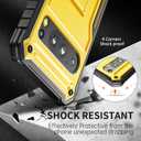 FITO for Google Pixel 8 Pro Case, Dual Layer Shockproof Heavy Duty Phone Case Built-in Kickstand for Google Pixel 8 Pro Phone (Yellow)