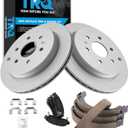 TRQ Rear Brake Pad & Rotor Kit Compatible with Buick Chevrolet GMC Saturn