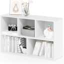 Furinno LUDER Book Shelf, 5-Cube Bookshelf, Reversible Bookcase, 9.4 x 19.5 x 31.5, Easy Assembly, for Living Room, Bedroom, Home Office, White