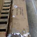 59'' Fireplace TV Stand with 3D Flame Electric Fireplace Heater, 34'' Tall Farmhouse TV Stand for 65 Inch TV, Entertainment Center TV Console with 2 Drawers, Sliding Barn Door for Living Room - White