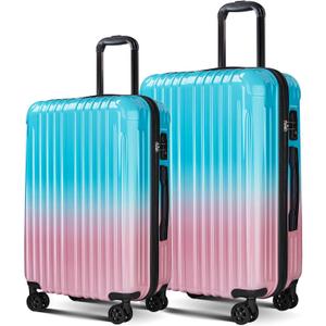 Luggage Sets 2 Piece，PC+ABS Expandable Suitcases with Wheels