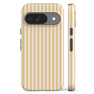 Jusy Compatible with MagSafe Striped Case for iPhone Air, Cute Aesthetic Striped Magnetic Phone Case, Soft TPU and Hard PC Protective Phone Cover for Women GirlsShiny - Yellow