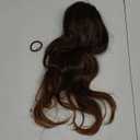 REECHO Ponytail Extension, Drawstring Ponytail Extension Long Wavy Layered Pony Tails Hair Extensions 22inch Natural Fake Ponytail Clip in Synthetic Hairpiece for Women, Medium Brown