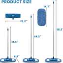 MAVRIZ Dust Mop for Hardwood Floor Washable Wet and Dry Mop with 58" Long Handle, 360 Rotating Microfiber Mop for Wood, Laminate, Tile Floor