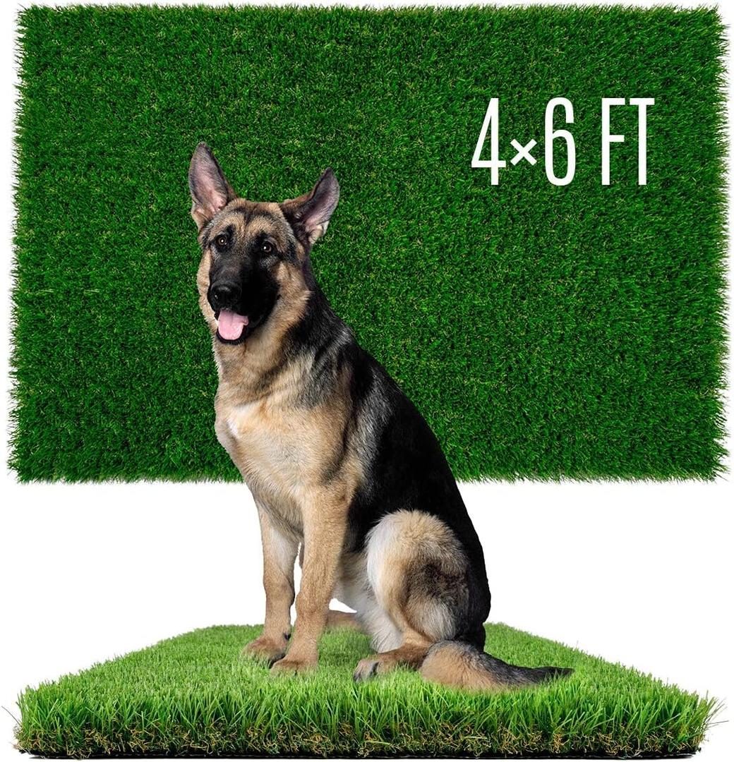 Artificial Grass for Dogs, Dog Pee Grass, Fake Grass for Dogs Potty Training, 4x6ft Extra Large Turf Grass, Reusable Puppy Wee Wee Pads, Dog Supplies, Indoor Outdoor (4x6 FT)