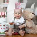 2 x Half Birthday Party Crown for Babies, Glitter 1/2 Birthday Rainbow Crown Hat Cute 6 Months Decorations for Party Photo Prop