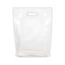 Merchandise Bags, Die Cut Handles, Strong, Durable, and Tear Resistant Bags Perfect for Retail, Boutiques, or Any Events, Different sizes and colors (White, 15x18 Inch (Pack of 100))