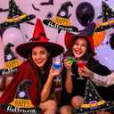 6 PCS Halloween Party Decorations, Cute Halloween Balloons, Wizard Hat, Witch Hat Foil Balloon, Witch Balloons for Girls Kids Birthday Baby Shower Masquerade Themed Party Decorations