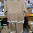 Tanming Women's 2 Piece Outfits Long Sleeve Knit Sweater Top Wide Leg Pants Lounge Sets Tracksuits. Size XS