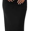 BTFBM Womens Two Piece Outfits Summer Lightweight 2026 Mock Neck Sleeveless Knit Tops Maxi Skirt Set Going Out Dress (Black, L)