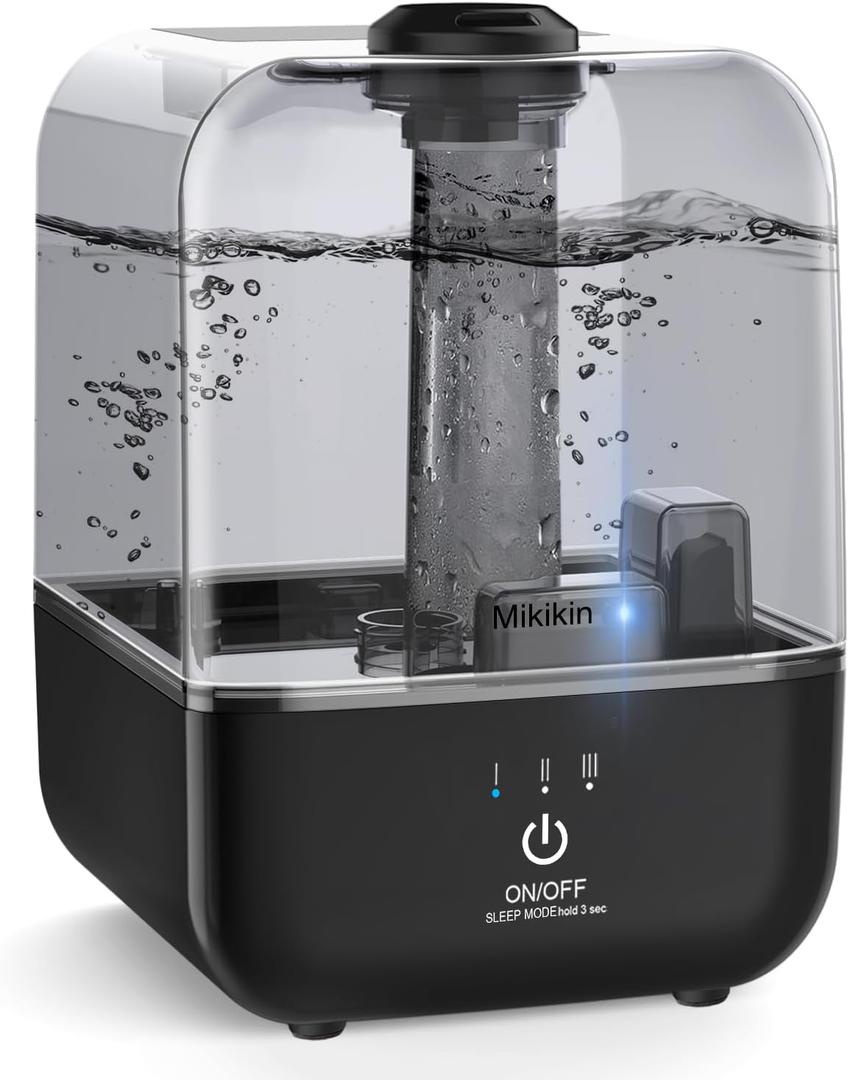 Cool Mist Humidifier, Ultrasonic Air Humidifiers for Bedroom Babies Home, 4.5L Large Top Fill Desk Humidifiers with Three Mist Modes, 360 Nozzle, Auto Shut-Off, Lasts Up to 30 Hours, Super Quiet