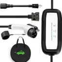 Level 1+2 EV Charger, 16Amp 120V /240V, Portable Electric Vehicle Charger,21Ft Charging Cable NEMA 6-20 Plug NEMA 5-15P Adapter, Plug-in Home EV Charging Station for SAE J1772 EVs