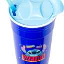 Silver Buffalo Disney Lilo and Stitch Lets Get Weird Plastic Tumbler with Lid and Straw, 32 Ounces