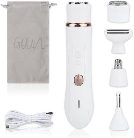 Pack Of 2 4-in-1 Facial Hair Removal for Women, Electric Painless Shaver, USB Rechargeable, Lip Chin Cheek Trimmer