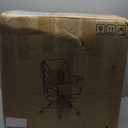 Drafting Chair, Ergonomic Tall Office Chair with Soft Adjustable Armrests and Foot Ring, Standing Desk Chair PU Leather High Office Chair for Counter Height Desk, Swivel Computer Stool, Black