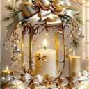 3 x JFYHAB Candle Diamond Art Kits for Adults, Christmas Diamond Painting Kits for BeginnerCandle DIY 5D Full Drill Diamond Dots Crafts for Home Wall Decor Gifts 12x16 Inch