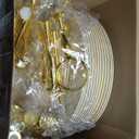 Teenyyou 12 Pack 3 Tier Cupcake Stand Bulk Tiered Dessert Stand Thick Plastic Serving Tray with Gold Edges Dessert Table Display Set Tea Cake Holder for Wedding Birthday Party (White)