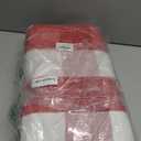 Christmas Red and White Plaid Rug, 4' x 6' Cotton Hand-Woven Layered Door Mat for Front Porch, Entryway, Outdoor Holiday Decor, Washable Buffalo Check Rug for Home, Patio, Kitchen