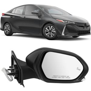 Right Passenger Side Mirror Compatible with Toyota Prius 2016-2022, W/Blind Spot Indicator/Heated/Manual Folding/Power Glass Door Mirror Replace TO1320357,87910-47420 (6 pins)