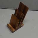 Distinguished 3-Tier Acacia Wood Literature Holder, Trifold Brochure Holder, Flyer Holder, Postcard Display and Countertop Wooden Display Stand [Pack of 2]