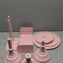 Set of 8 Pink Cake Stands Donut Holder Round Metal Dessert Display Risers Cupcake Stand Serving Platter for Weddings Birthday Baby Showers Anniversary Party