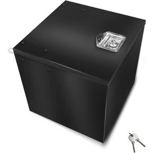 Heavy Duty Tool Box Chest Box Trailer Tongue Box for Pick Up Truck Bed RV Trailer Black Rectangle Truck Bed Storage with Side Handle,Lock and Keys(black)