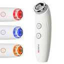 Red Light Therapy Device for Face and Neck, 3-in-1 Microcurrent & Vacuum Facial Massager, Skin Tightening, Firming and Anti-Aging Skincare Tool (White)
