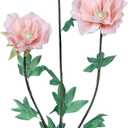 3PCS Giant Artificial Flower Set Wedding Hibiscus Artificial Flower Decoration Stand Big Flowers Decor with Base for Home Wedding Office Garden Christmas Party Conference-Pink