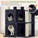 Globlazer Cat Tree Tower for Indoor Cats Large Adult, S63, Dark Grey