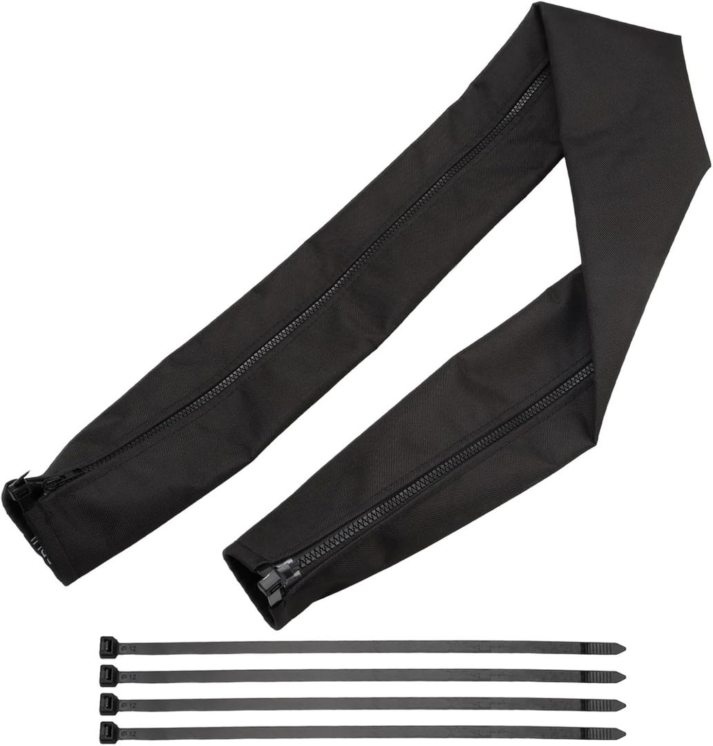 48 Inch Zippered Rigging Sleeve, Heavy Duty 600D Waterproof Marine Cable Jacket, Trolling Motor Cable Sleeve for Bundling Control Cables Fuel Lines and Electrical Wires