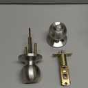 BESTTEN Keyed Entry Door Knob with Lock, Heavy Duty Interior and Exterior Door Lock, Standard Ball, Satin Nickel