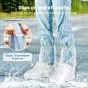24pcs (12pairs) Waterproof Shoe Covers Plastic Boot Covers Disposable Thicker Rain Shoes and Boots Cover Non-Slip,Indoor Outdoor Overshoes for Men and Women (Small, Transparent)
