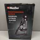 Mueller Professional Citrus Juicer - Manual Citrus Press and Orange Squeezer - Metal Lemon Squeezer - Premium Quality Heavy Duty Manual Orange Juicer and Lime Squeezer Press Stand, Black